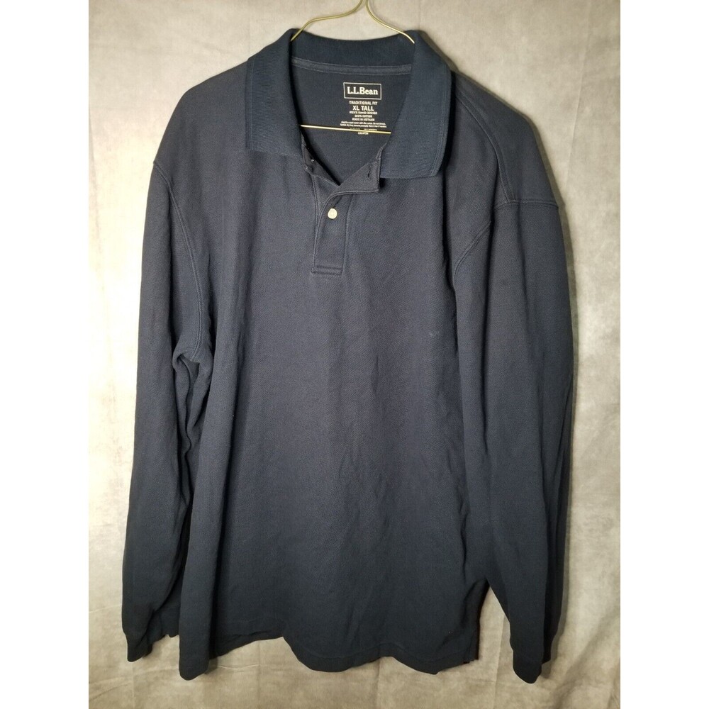 L.L. Bean Long Sleeve Polo Mens XL Tall Lot Of 2